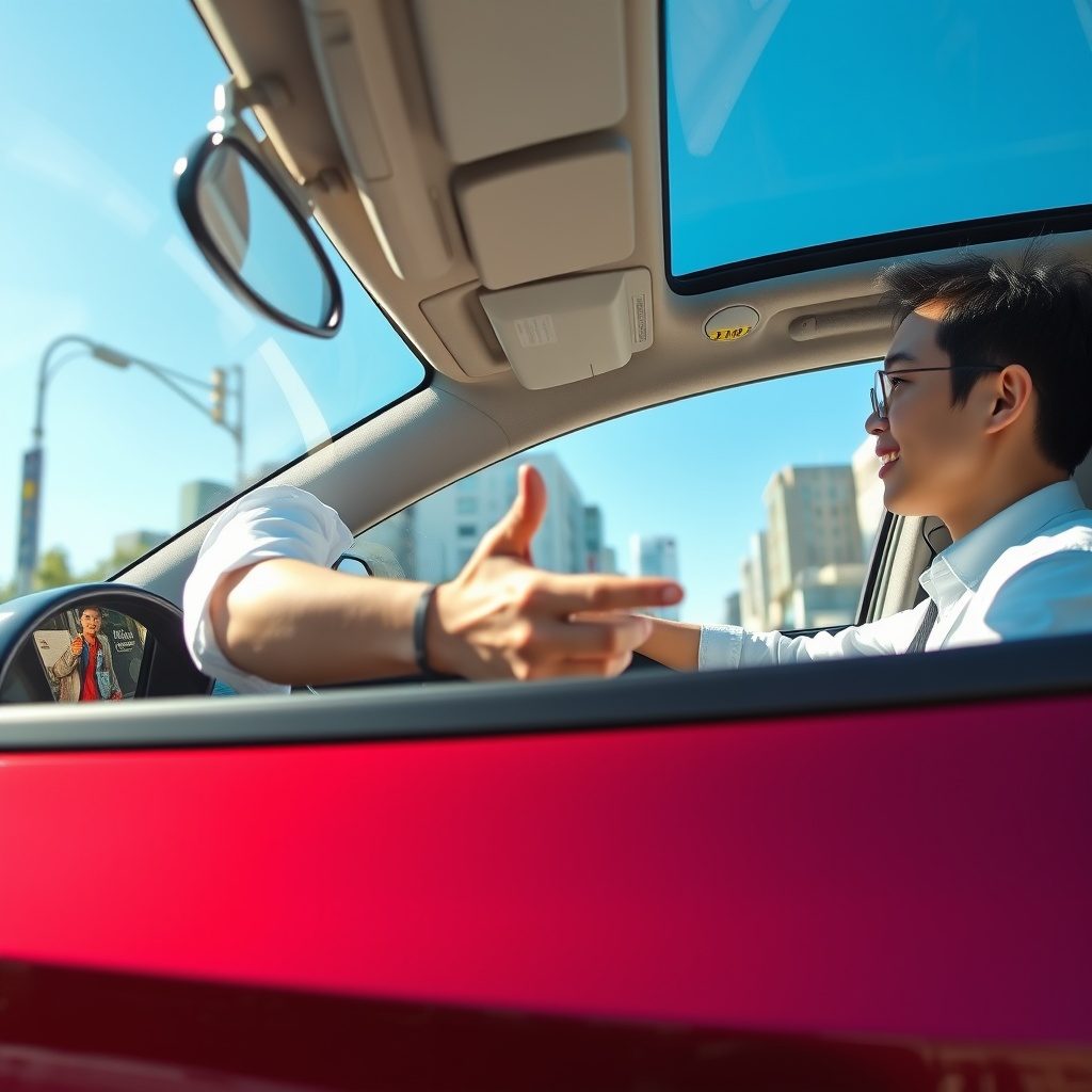 Learner driver with instructor